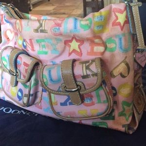 Pink, Dooney & Burke Handbag, Graffiti Logo